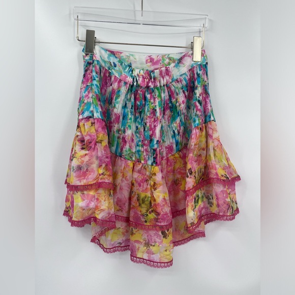 ROCOCO SAND‎ tiered floral mini skirt size small - Picture 2 of 7